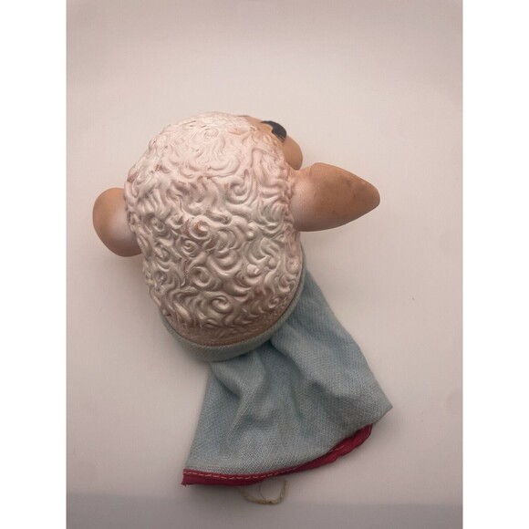 Vintage Toy Lamb Chop Hand Puppet 1960 Tarcher Shari Lewis Vinyl Rubber Head - Picture 8 of 8